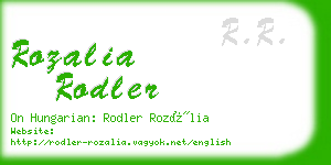 rozalia rodler business card